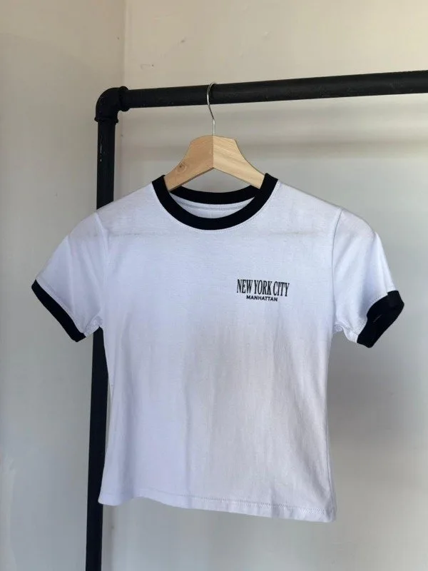 Remera blanca new york city